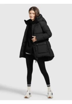 Khujo PHEOBE - Wintermantel - Schwarz -Pier One Store 029f8da883754c0fa824881fc0d2311e