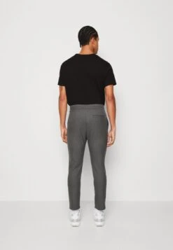 Only & Sons ONSLINUS TAP CROP PANT - Stoffhose - Medium Grey Melange -Pier One Store 03484d5eea164531ba3fdc9a36154fbb