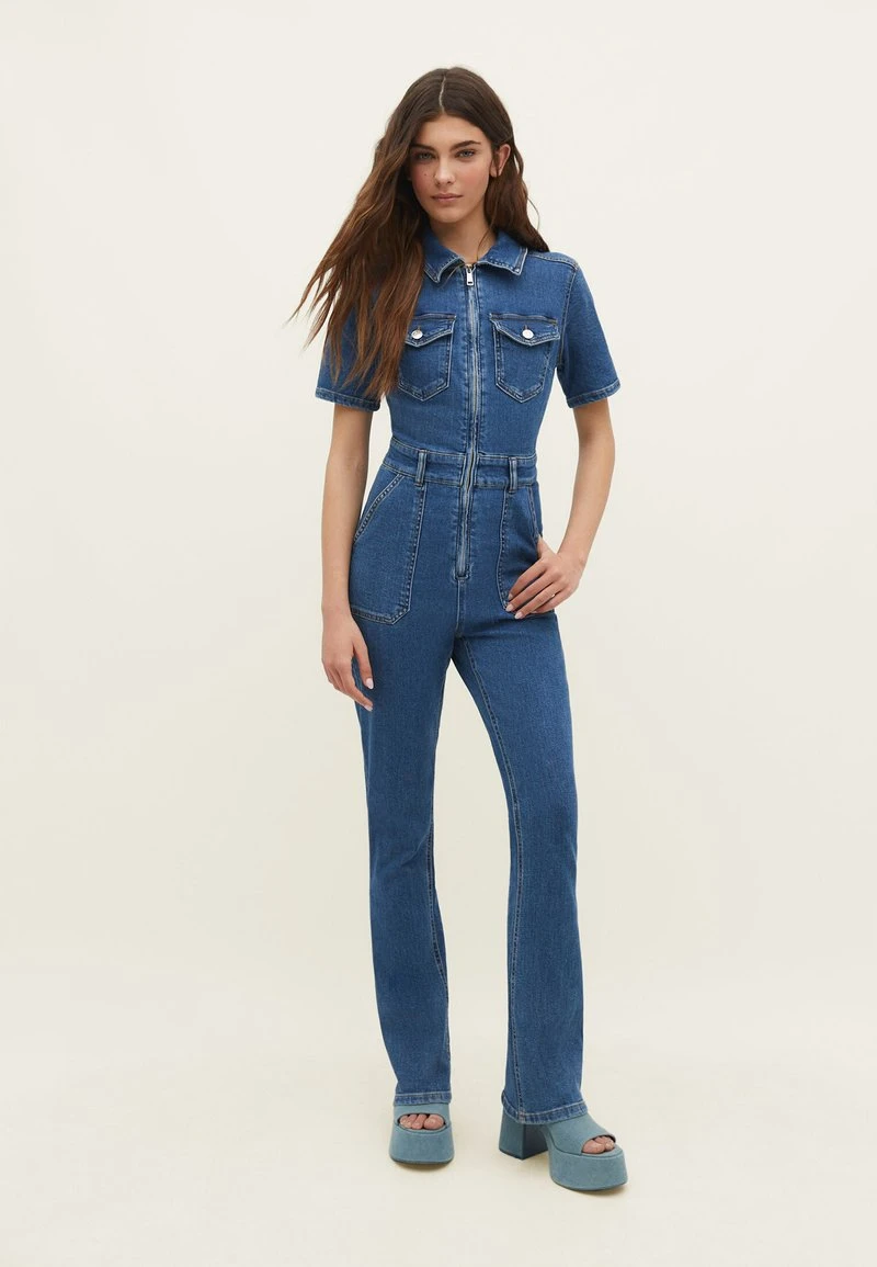 Stradivarius Jumpsuit - Dark Blue Denim 4 Stradivarius Jumpsuit - Dark Blue Denim – Bild 2