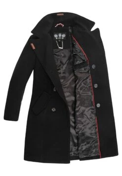 Marikoo NANAKOO - Klassischer Mantel - Black -Pier One Store 1899a7319435460c99fc1e64e36b4d40