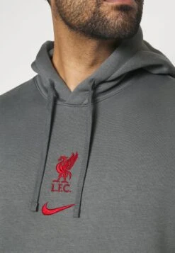 Nike Performance LIVERPOOL FC CLUB HOODIE - Sweatshirt - Smoke Grey/tough Red -Pier One Store 18d60969096247ceb51a3270b0d746f9