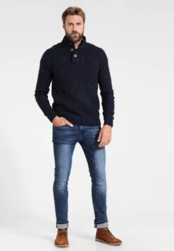 Pier One Strickpullover - Mottled Dark Blue -Pier One Store 217c0f96ffe9444393a595e4c67dcf69