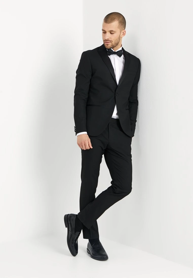 BASIC PLAIN BLACK TUX SUIT SLIM FIT - Anzug - Black 4 BASIC PLAIN BLACK TUX SUIT SLIM FIT - Anzug - Black – Bild 2