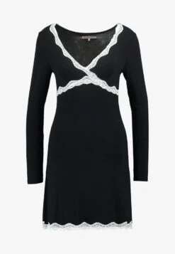 Anna Field HEIDI LONG SLEEVES VISCOSE NIGHTDRESS - Nachthemd - Black -Pier One Store 32fa00dfae104f94a6dcda686bd2fdf8