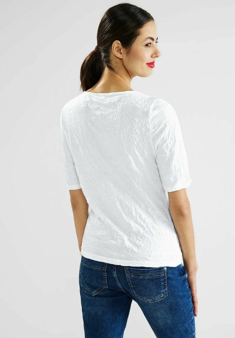 STREET ONE CRASH OPTIK - T-Shirt Basic - Weiß 5 STREET ONE CRASH OPTIK - T-Shirt Basic - Weiß – Bild 3