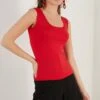 LELA SQUARE NECK LACE DETAILED ATHLETE - Top - Red -Pier One Store 5484246dc0fd4b359b18e9b77454e22c