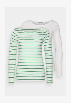 Anna Field 2 PACK - Langarmshirt - White/green -Pier One Store 6aa0aa3b9ccd4732866c62789425ac08