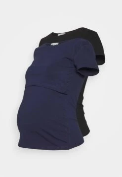 NURSING 2er PACK - Basic T-shirt - T-Shirt Basic - Dark Blue/black -Pier One Store 7ef339094c6946628b79c9f31d4e5acc