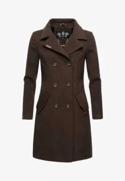 Marikoo NANAKOO - Klassischer Mantel - Black -Pier One Store 84fb733158dc4ea8a0139e51843cec8d