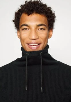 Pier One STRUCTURE BLOCK HIGH COLLAR - Strickjacke - Black 11 Pier One STRUCTURE BLOCK HIGH COLLAR - Strickjacke - Black -Pier One Store 8ae538afff544777a63a44071114fc02