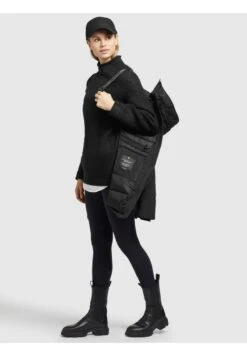 Khujo KANDA - Wintermantel - Schwarz -Pier One Store 8e16cae35efa49bf9dc0afccd6a5cd78