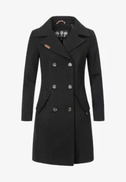 Marikoo NANAKOO - Klassischer Mantel - Black -Pier One Store acaac17f20c74cc986cc17838886e36c 1