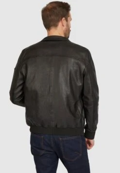 Bugatti LEONARDO - Lederjacke - Schwarz -Pier One Store c01e348df03f48c9a0dca42c9d95962f