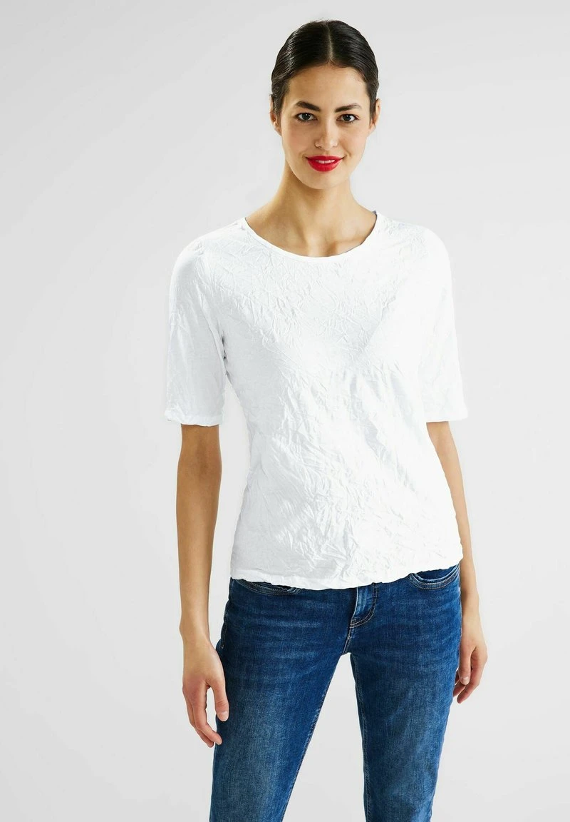 STREET ONE CRASH OPTIK - T-Shirt Basic - Weiß 3 STREET ONE CRASH OPTIK - T-Shirt Basic - Weiß