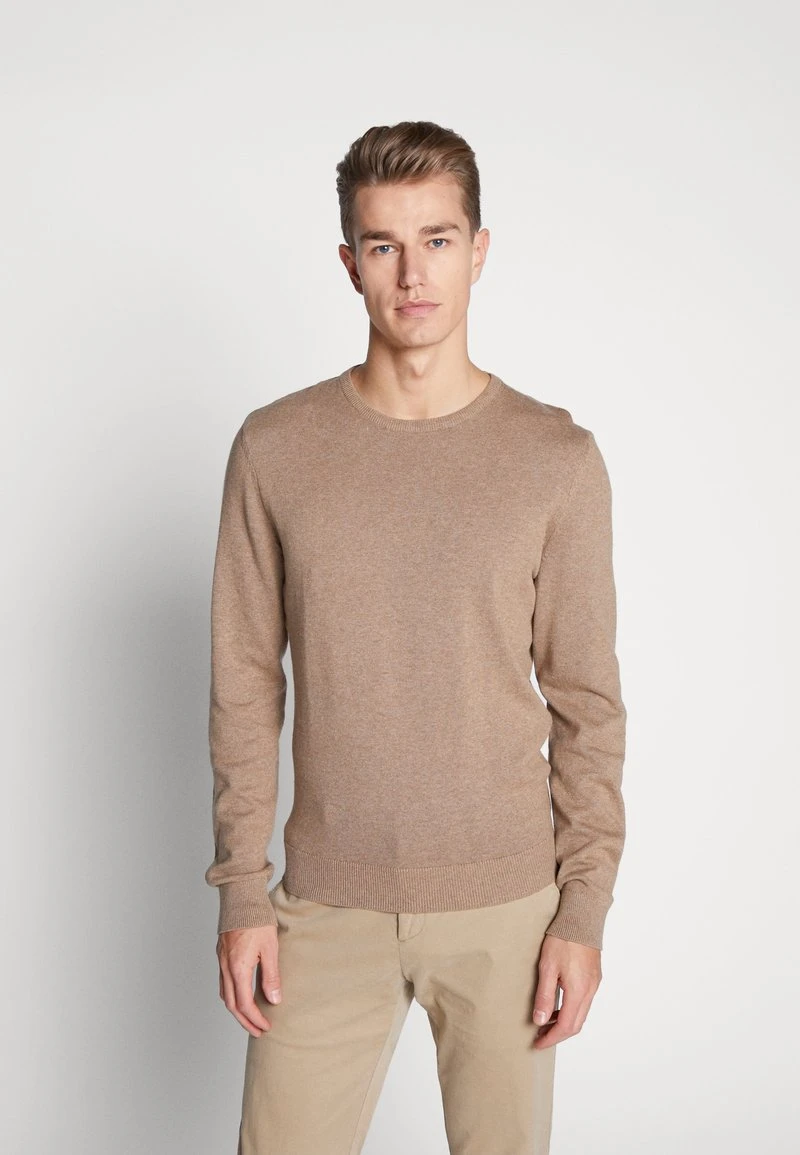 Pier One BASIC CREWNECK - Strickpullover - Mottled Beige 3 Pier One BASIC CREWNECK - Strickpullover - Mottled Beige
