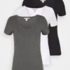 Anna Field 3 PACK - T-Shirt Basic - Black, White 2 Anna Field 3 PACK - T-Shirt Basic - Black, White -Pier One Store d8673abc075746a285714e911a623aef