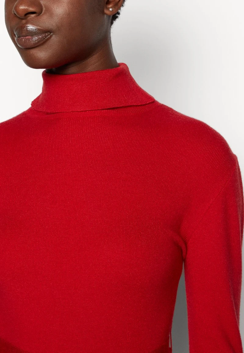 Anna Field ROLLKRAGEN RIPP MINI STRICKKLEID MIT GÜRTEL - Strickkleid - Red 8 Anna Field ROLLKRAGEN RIPP MINI STRICKKLEID MIT GÜRTEL - Strickkleid - Red – Bild 6