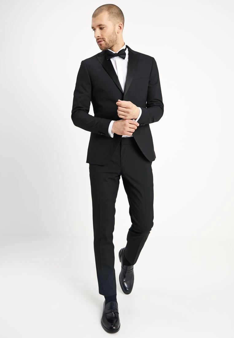 BASIC PLAIN BLACK TUX SUIT SLIM FIT - Anzug - Black 3 BASIC PLAIN BLACK TUX SUIT SLIM FIT - Anzug - Black